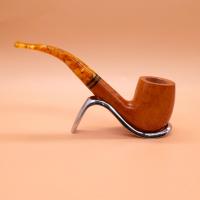 Savinelli Miele 606 Smooth KS Bent Honey 9mm Filter Fishtail Pipe (SAV1762)