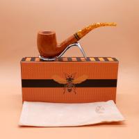 Savinelli Miele 606 Smooth KS Bent Honey 9mm Filter Fishtail Pipe (SAV1762)