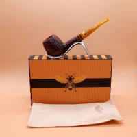 Savinelli Miele 207 Brownblast Straight Honey 9mm Filter Fishtail Pipe (SAV1763)
