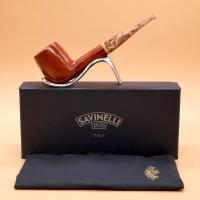 Savinelli Dolomiti 128 Smooth Light Brown Fishtail 9mm Pipe (SAV1774)