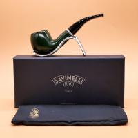 Savinelli Arcobaleno Green 626 Smooth 6mm Filter Fishtail Pipe (SAV1800)
