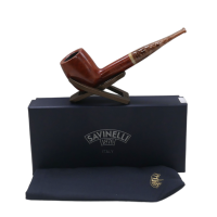 Savinelli Dolomiti 128 Smooth Light Brown Fishtail 6mm Pipe (SAV1818)