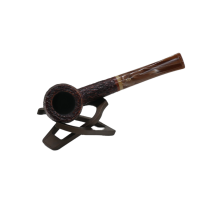 Savinelli Dolomiti 128 Rustic Light Brown Straight 9mm Fishtail Pipe (SAV1819)