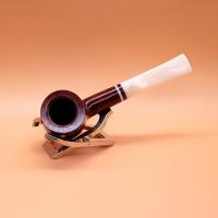Savinelli Avorio 121 Smooth Burgundy 9mm Filter Fishtail Pipe (SAV1875)