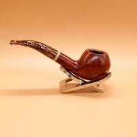 Savinelli Dolomiti 673 Smooth Light Brown 9mm Filter Fishtail Pipe (SAV1885)