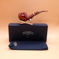 Savinelli Dolomiti 673 Smooth Light Brown 9mm Filter Fishtail Pipe (SAV1885)