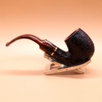Savinelli Roma Lucite 614 Rustic Billiard Bent 6mm Fishtail Pipe (SAV1891)