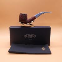 Savinelli Oceano Dark Rustic 606 Bent Billiard 6mm Fishtail Pipe (SAV1905)