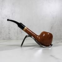 Savinelli Briar Line B Smooth Natural Bent 6mm Fishtail Pipe (SAV195)