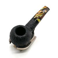 Savinelli Paloma 320 Rustic Black 9mm Filter Fishtail Pipe (SAV2029)