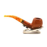 Savinelli Miele 626 Smooth Bent Honey 9mm Filter Fishtail Pipe (SAV2042)