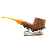 Savinelli Pannocchia 122 Rustic Half-Bent 6mm Filter Fishtail Pipe (SAV2052)