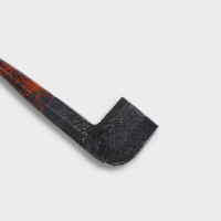 Savinelli Ottagono Sandblast Black Straight 6mm Filter Fishtail Pipe (SAV2068)