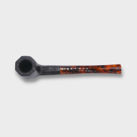 Savinelli Ottagono Sandblast Black Straight 6mm Filter Fishtail Pipe (SAV2069)