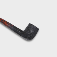 Savinelli Ottagono Sandblast Black Straight 6mm Filter Fishtail Pipe (SAV2069)