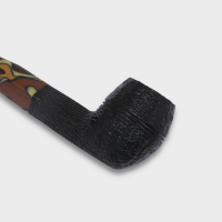 Savinelli Paloma 510 Rustic Black 6mm Filter Fishtail Pipe (SAV2073)