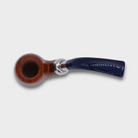 Savinelli Eleganza Smooth 614 Natural Full Bent Billiard 6mm Filter Fishtail Pipe (SAV2074)