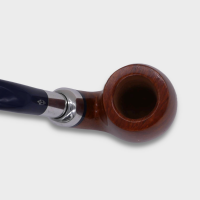 Savinelli Eleganza Smooth 614 Natural Full Bent Billiard 6mm Filter Fishtail Pipe (SAV2074)