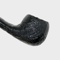 Savinelli Lollo Sandblasted Black 01 6mm Filter Fishtail Pipe (SAV2097)