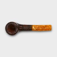 Savinelli Miele 316 Brownblast KS Semi Bent Honey 6mm Filter Fishtail Pipe (SAV2106)