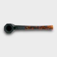 Savinelli Ottagono Sandblast Black Straight 6mm Filter Fishtail Pipe (SAV2136)