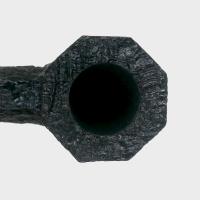 Savinelli Ottagono Sandblast Black Straight 6mm Filter Fishtail Pipe (SAV2137)