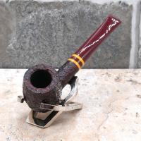 Savinelli Regimental 128 Rustic Dark Brown 6mm Filter Fishtail Pipe (SAV587)