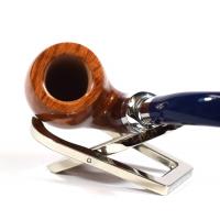 Savinelli Eleganza 614 Natural Smooth Full Bent Billiard 6mm Filter Fishtail Pipe (SAV773)