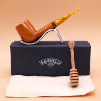 Savinelli Miele 128 Smooth Straight Honey 6mm Filter Fishtail Pipe (SAV2041)