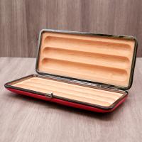 Savinelli Leather Cigar Case - Red - Fits 3 Cigars