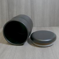 Savinelli Ceramic Cylindrical Rolling Tobacco Jar - Black (End of Line)