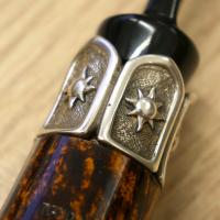 SLIGHT SECONDS - P Jeppesen Boutique gr 4 Smooth Bent Silver 9mm Fishtail Pipe (NEER353)