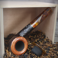 Savinelli Tortuga 305 Rustic Half Bent 6mm Filter Fishtail Pipe (SAV1405)