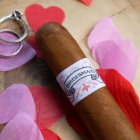 Wedding Cigar Band - BRIDESMAID - Red Fleur-de-Lis Design