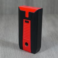Colibri Slide Double Jet Flame Lighter - Black & Red
