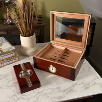 Prestige Sovereign Humidor & Ashtray Set - 50 Cigar Capacity