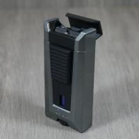 Colibri Stealth Triple Flame Lighter - Metallic Charcoal & Black