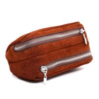 Savinelli Suede 2 Pipe & Tobacco Pouch - Burnt