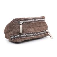 Savinelli Leather and Suede 2 Pipe & Tobacco Pouch - Elephant