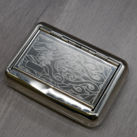 Hand Rolling Tobacco Case - Chrome - Lucky Dip Design