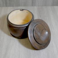 Tobacco Jar With Pipe Rest In Lid - Dark Camwood