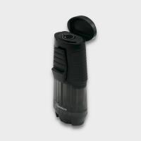 Cigarism Single Torch Jet Flame Lighter, Guillotine Cigar Cutter & Ashtray Gift Set - Black