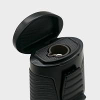 Cigarism Single Torch Jet Flame Lighter, Guillotine Cigar Cutter & Ashtray Gift Set - Black