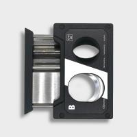 Cigarism Single Torch Jet Flame Lighter, Guillotine Cigar Cutter & Ashtray Gift Set - Black