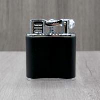 J Cure C.Gars Collection Jet Flame Table Lighter - Black Leather