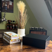 SLIGHT SECONDS - Adorini Torino Black Deluxe Cigar Humidor - 30 Cigar Capacity (AD059)