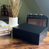 SLIGHT SECONDS - Adorini Torino Black Deluxe Cigar Humidor - 30 Cigar Capacity (AD059)