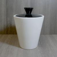 Savinelli Airtight Humidor Tobacco Storing Jar - White & Black