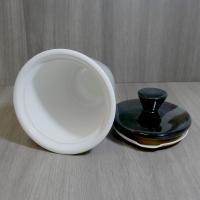Savinelli Airtight Humidor Tobacco Storing Jar - White & Black