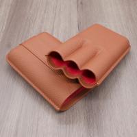 VSB London Three Finger Brown Leather Cigar Case